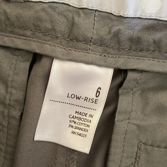 Old Navy Grey Low Rise Cotton Blend Career Ankle Straight Leg Zip Pants Size 6 - Picture 6 of 11